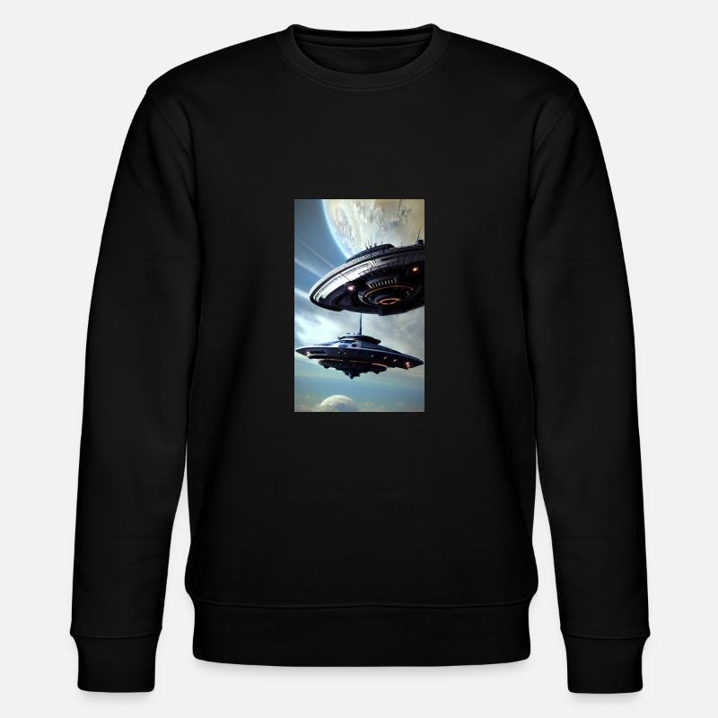 Alien | UFO | Spaceship | UAP | alien - Stanley/Stella CHANGER Unisex Organic Sweatshirt - black
