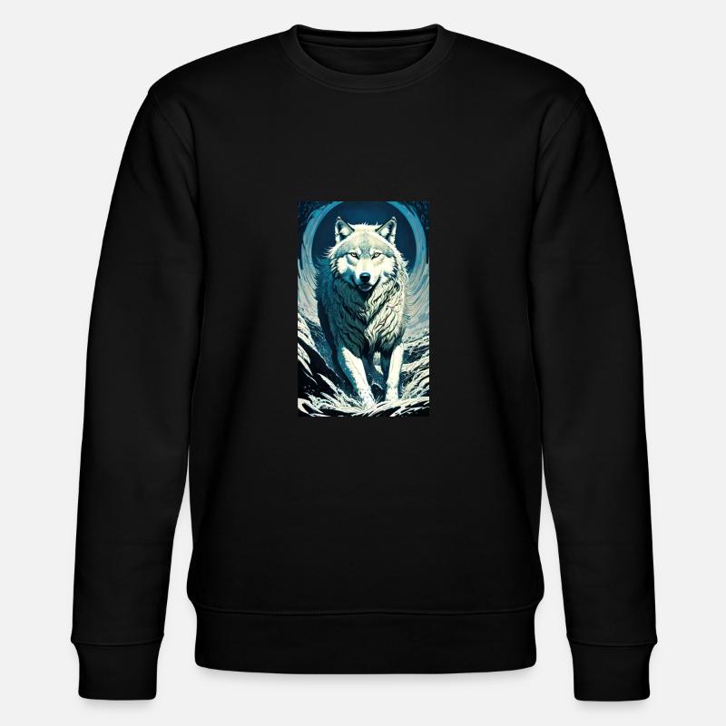 Wolf | Predator | Dog | Mystical - Stanley/Stella CHANGER Unisex Organic Sweatshirt - black