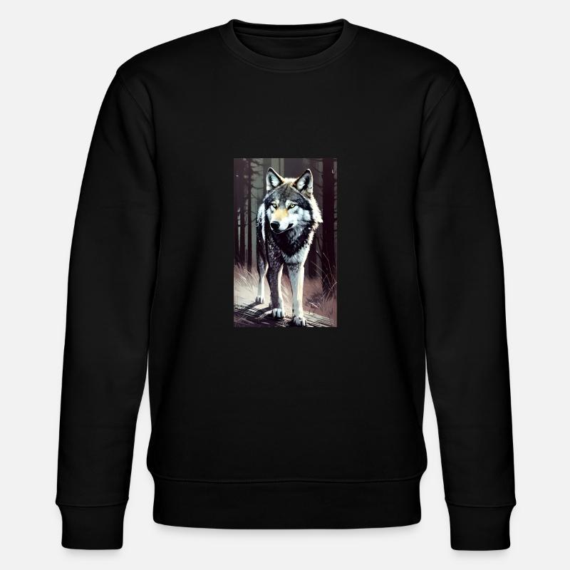 Wolf | Predator | Dog | Mystical - Stanley/Stella CHANGER Unisex Organic Sweatshirt - black