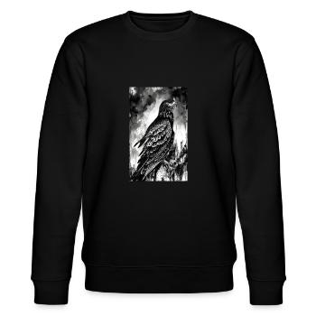 Aigle | Oiseaux | Liberté | Animaux - Sweat bio CHANGER Stanley/Stella Unisexe - noir - Devant - Nik (191cm) & Marisol (170cm)