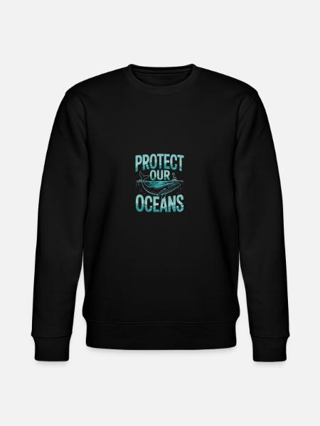 Protect Our Oceans - Stanley/Stella CHANGER Unisex Organic Sweatshirt - black