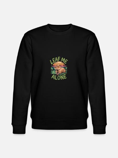 Capybara Leaf me alone - Stanley/Stella CHANGER Unisex Organic Sweatshirt - black