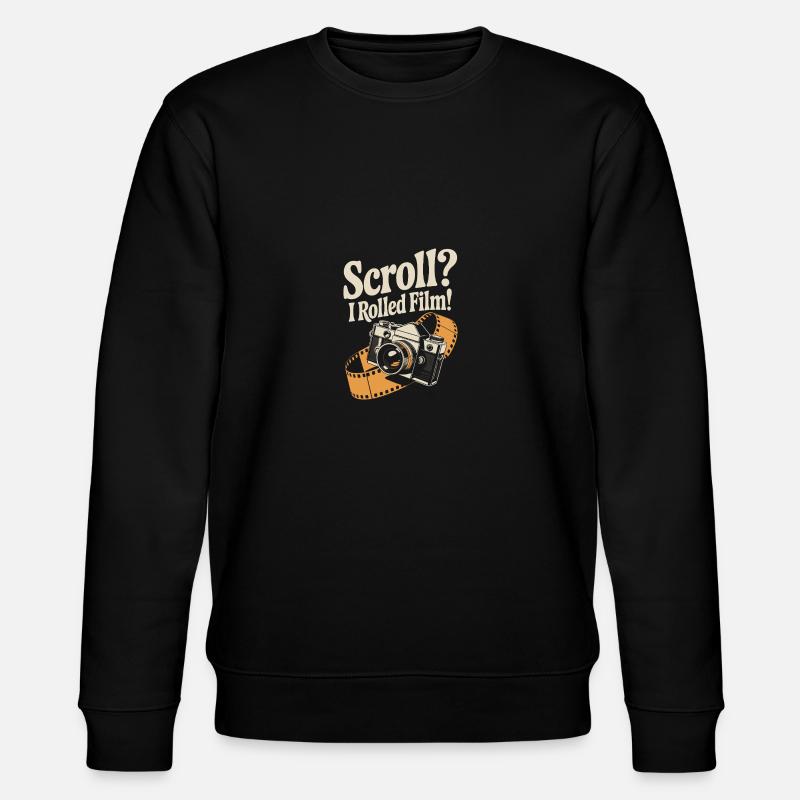 Funny Retro Camera Design - Stanley/Stella CHANGER Unisex Organic Sweatshirt - black
