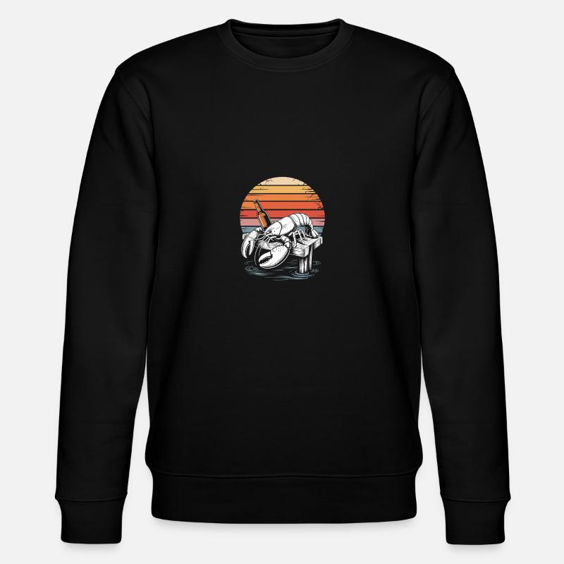 Lobster and beer - Stanley/Stella CHANGER Unisex Organic Sweatshirt - black