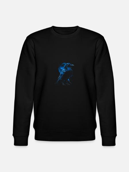 Cool Raven with Moon - Stanley/Stella CHANGER Unisex Organic Sweatshirt - black