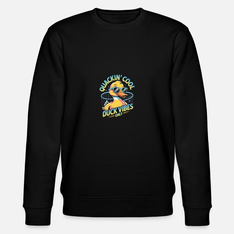 Funny duck design - Stanley/Stella CHANGER Unisex Organic Sweatshirt - black