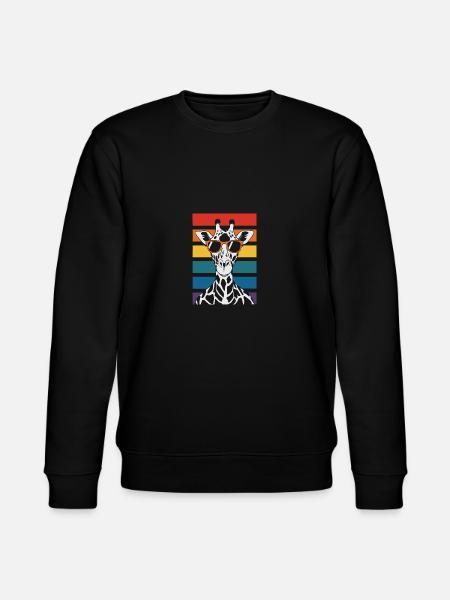 Giraffe with sunglasses sunset - Stanley/Stella CHANGER Unisex Organic Sweatshirt - black