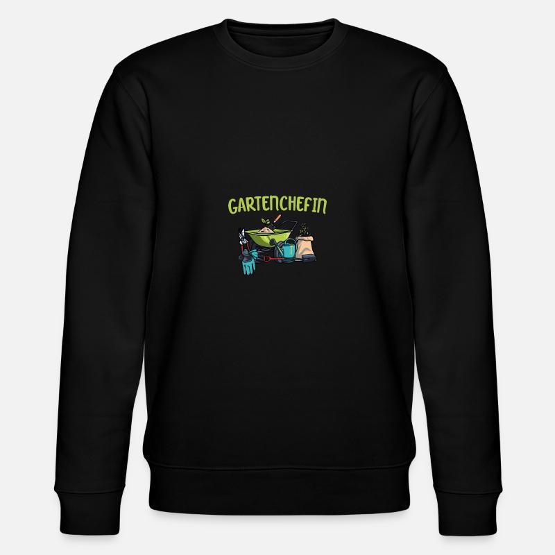 Gartenchefin Gärtnerin Hobbygärtnerin Geschenk - Stanley/Stella Unisex Bio-Sweatshirt CHANGER  - Schwarz