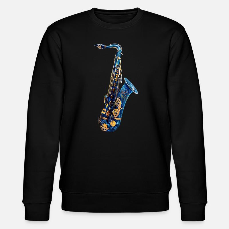 Saxophone Poisson - Sweat bio CHANGER Stanley/Stella Unisexe - noir