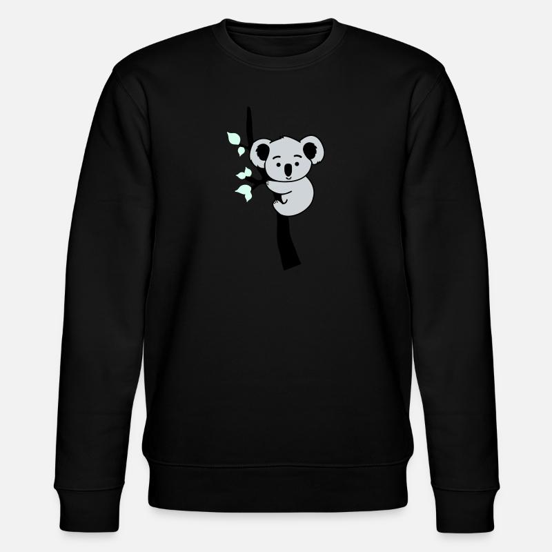 koalabär comic baum - Stanley/Stella Unisex Bio-Sweatshirt CHANGER  - Schwarz