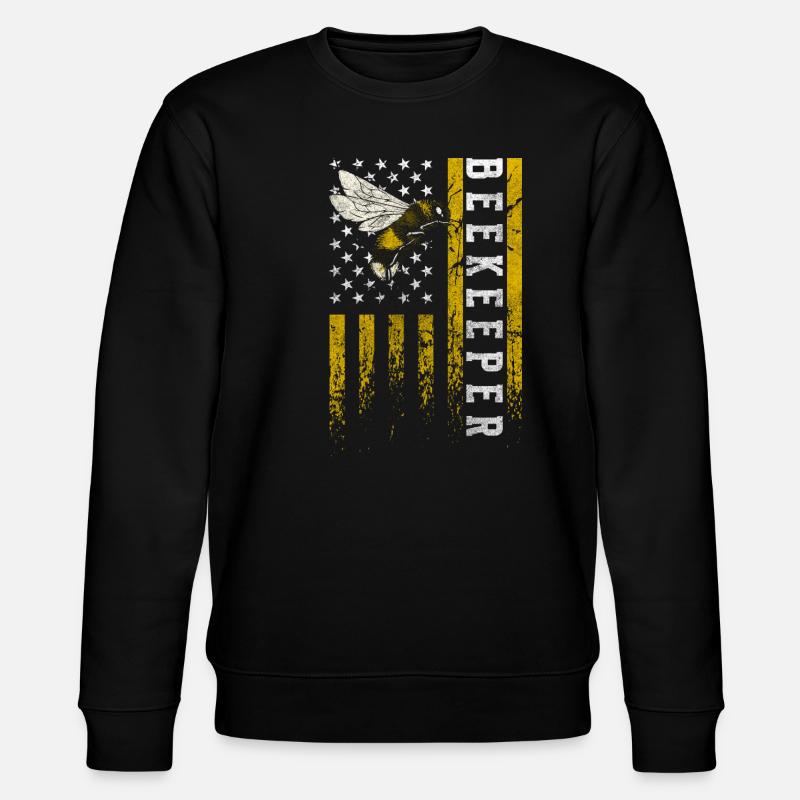 Beekeeper Honeycomb Breeding Bees - Stanley/Stella CHANGER Unisex Organic Sweatshirt - black