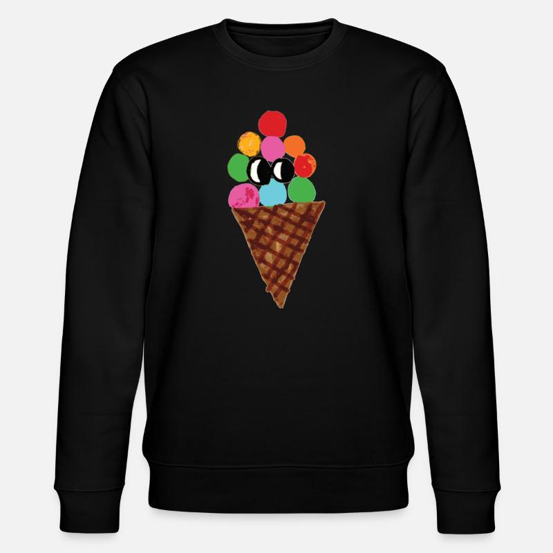 Bunte Eistüte Pop Art - Stanley/Stella CHANGER Unisex Organic Sweatshirt - black