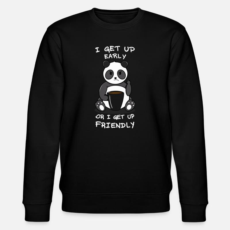 Early or friendly - Stanley/Stella CHANGER Unisex Organic Sweatshirt - black
