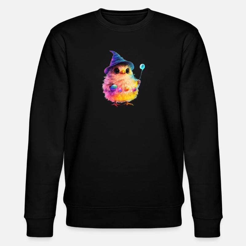 Magisches Küken - Stanley/Stella Unisex Bio-Sweatshirt CHANGER  - Schwarz