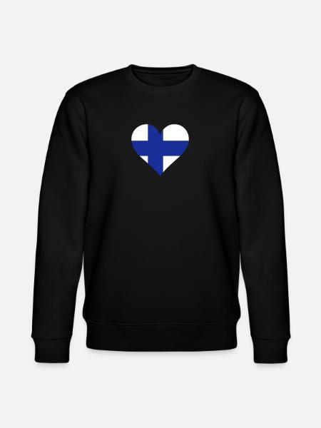 A Heart For Finland - Stanley/Stella CHANGER Unisex Organic Sweatshirt - black