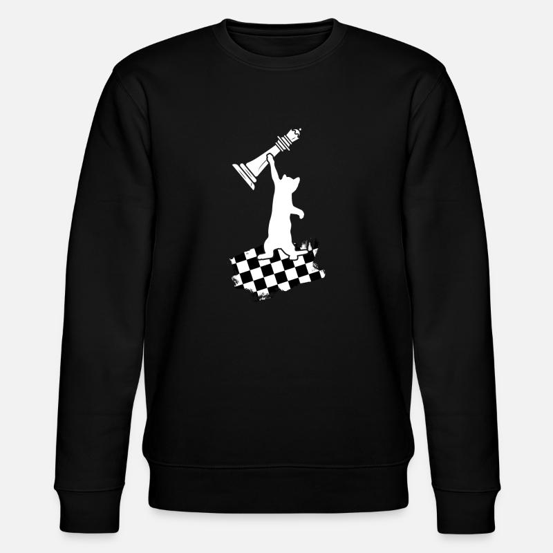 checkmate cat pièce d’échecs échiquier - Sweat bio CHANGER Stanley/Stella Unisexe - noir