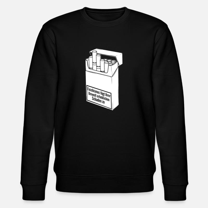 Faschismus gefärdet - Stanley/Stella Unisex Bio-Sweatshirt CHANGER  - Schwarz