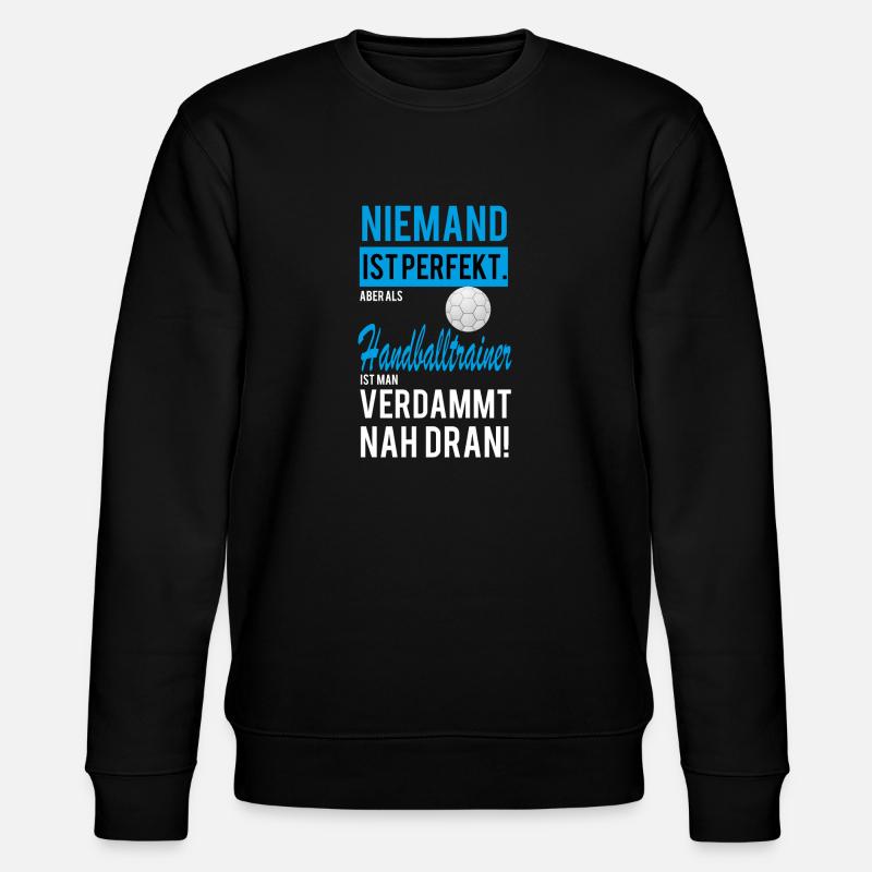 Handballtrainer Handball - Stanley/Stella Unisex Bio-Sweatshirt CHANGER  - Schwarz