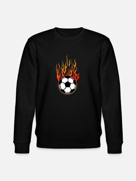 fodbold flamme flamme logo - Stanley/Stella økologisk unisex-sweatshirt CHANGER  - sort