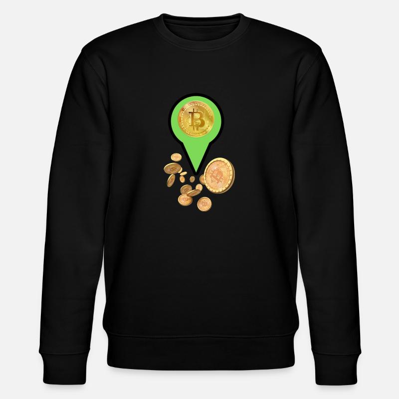 Bitcoin Standort - Stanley/Stella Unisex Bio-Sweatshirt CHANGER  - Schwarz