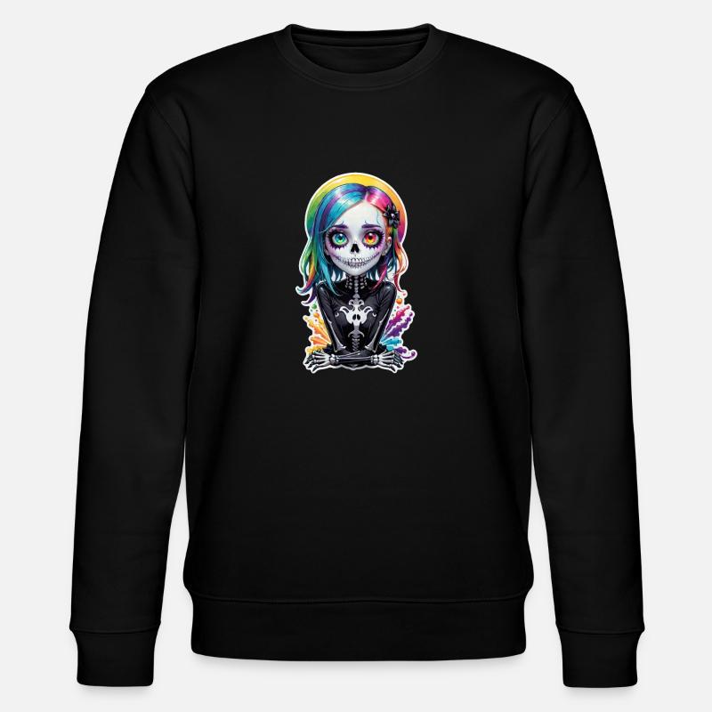 Halloween - Rock & Regenbogen - Stanley/Stella Unisex Bio-Sweatshirt CHANGER - Schwarz