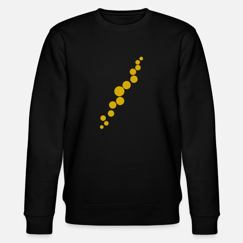 Diagonale en or - Sweat bio CHANGER Stanley/Stella Unisexe - noir
