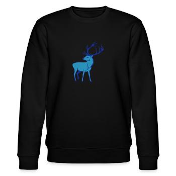 Noble Stag - Stanley/Stella CHANGER Unisex Organic Sweatshirt - black - Front - Nik (191cm) & Marisol (170cm)