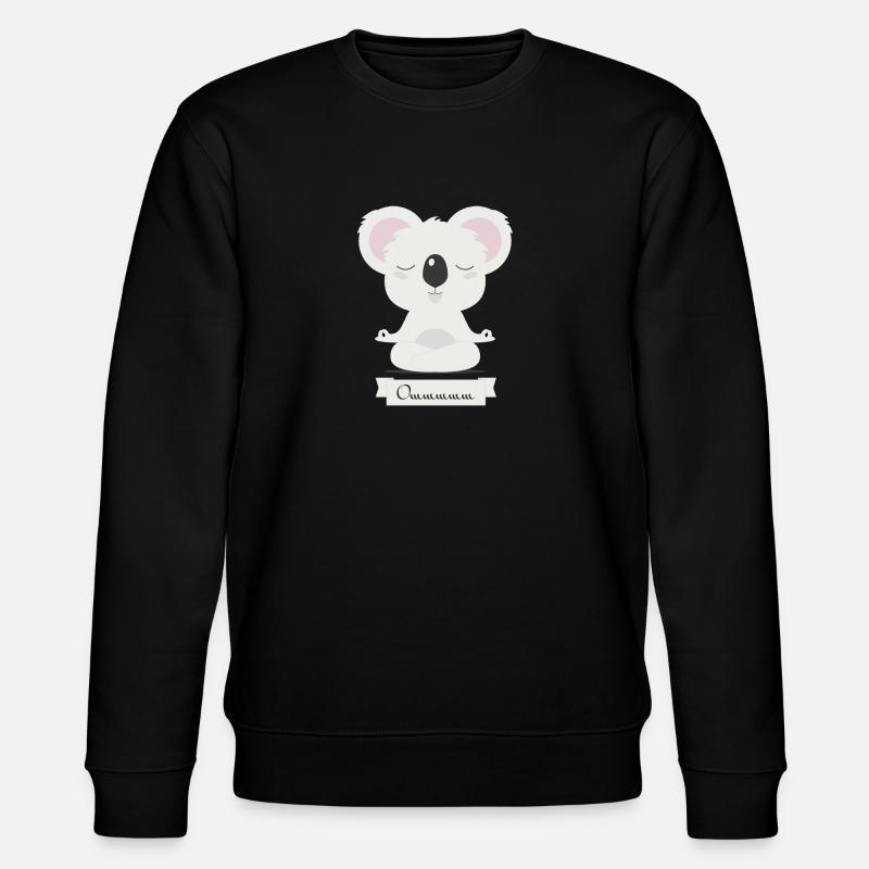 Koala meditiert - Stanley/Stella Unisex Bio-Sweatshirt CHANGER  - Schwarz