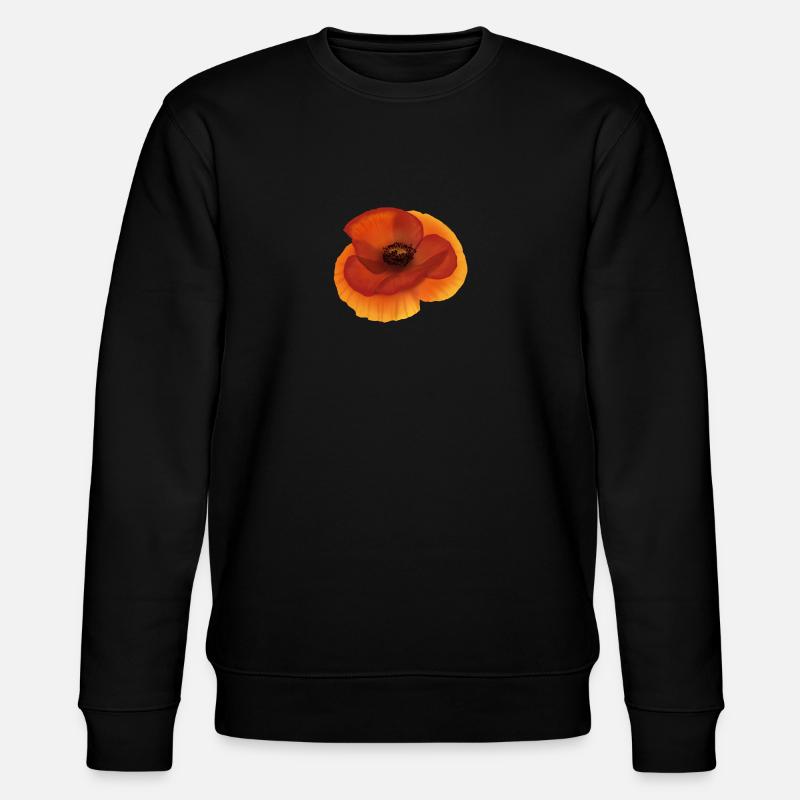 Mohn - Stanley/Stella Unisex Bio-Sweatshirt CHANGER  - Schwarz