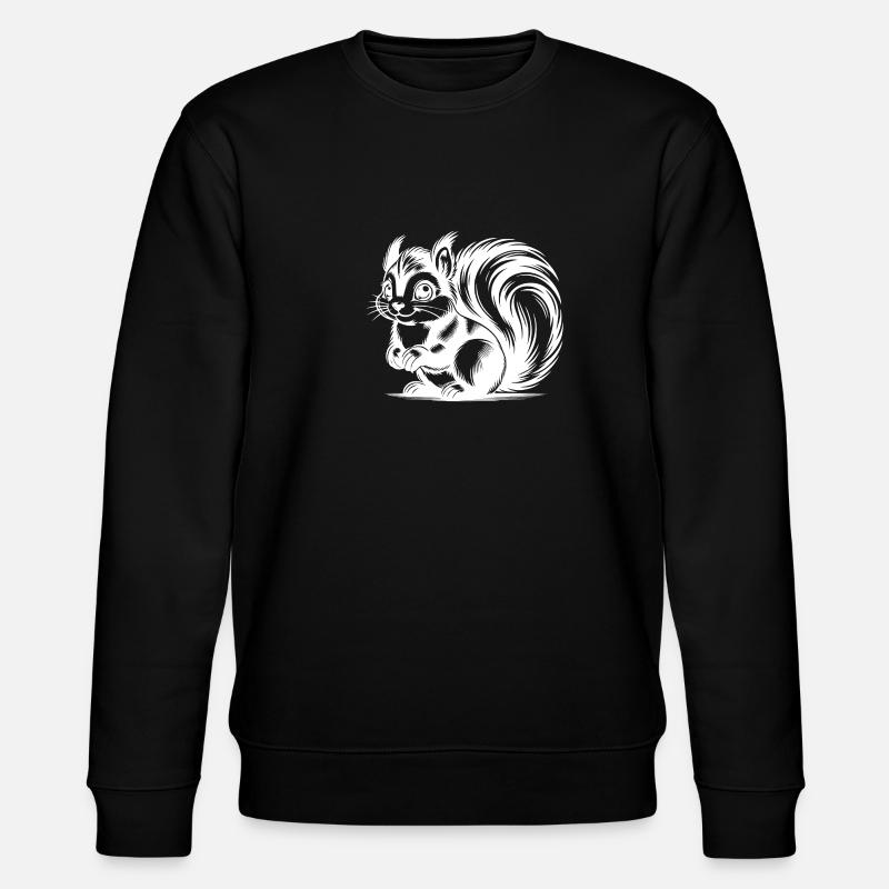 Mignon mignon écureuil Dessin - Sweat bio CHANGER Stanley/Stella Unisexe - noir