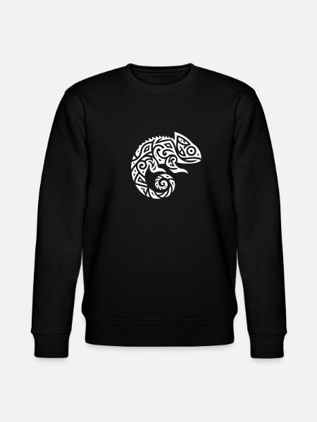 Cute Chameleon Tattoo Disguise - Stanley/Stella CHANGER Unisex Organic Sweatshirt - black