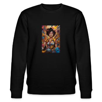 Design d’art féminin - Sweat bio CHANGER Stanley/Stella Unisexe - noir - Devant - Nik (191cm) & Marisol (170cm)