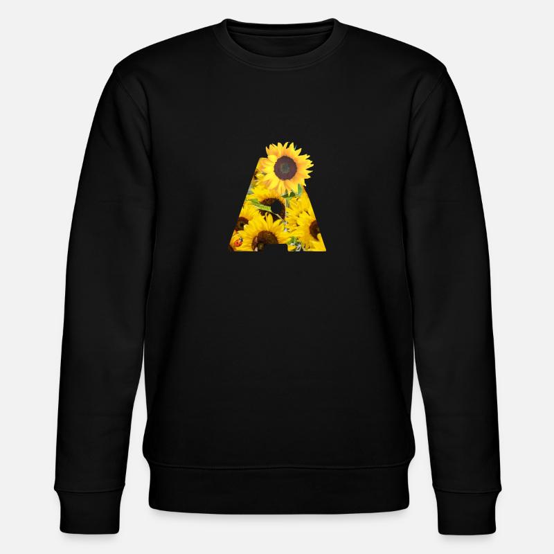 sonnenblumen a - Stanley/Stella Unisex Bio-Sweatshirt CHANGER - Schwarz
