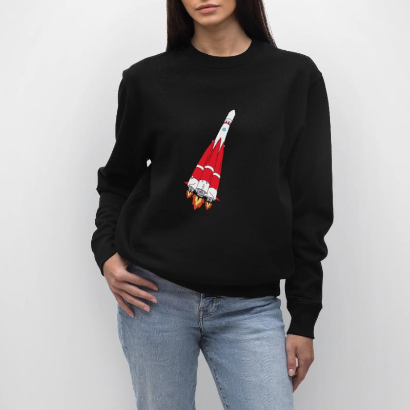 Rocket with thrust - hand-painted Stanley/Stella CHANGER Unisex Organic Sweatshirt