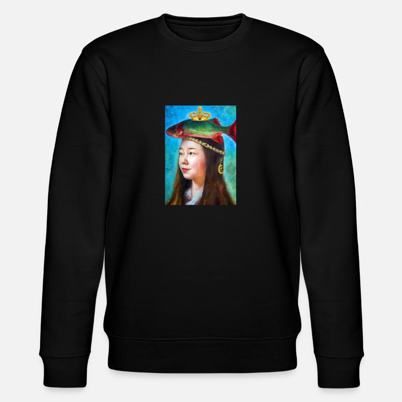 Frauen Fischkrone - Stanley/Stella Unisex Bio-Sweatshirt CHANGER  - Schwarz