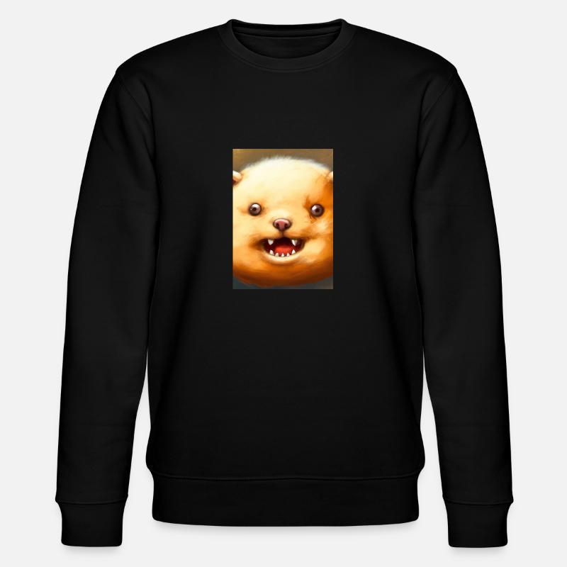 Kartoffel-Hund-Gesicht - Stanley/Stella Unisex Bio-Sweatshirt CHANGER - Schwarz
