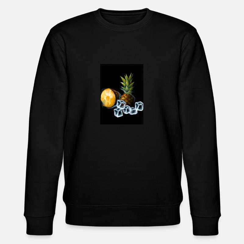 Ananas und Eiswürfel - Stanley/Stella Unisex Bio-Sweatshirt CHANGER  - Schwarz