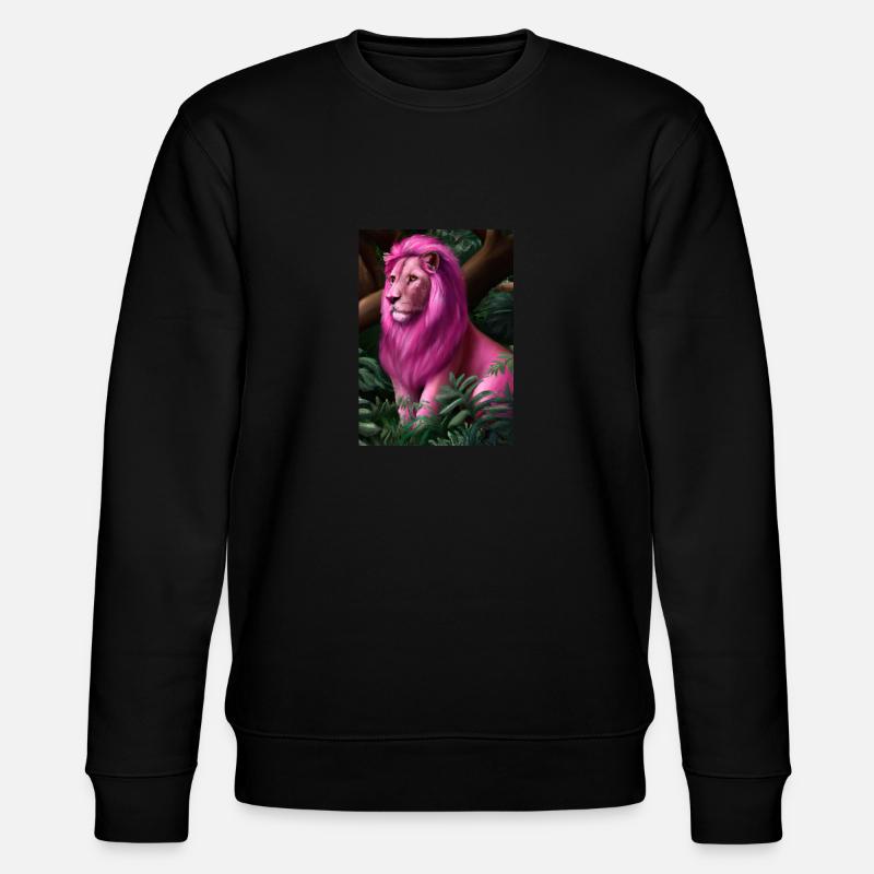 Rosa Löwe - Stanley/Stella Unisex Bio-Sweatshirt CHANGER  - Schwarz