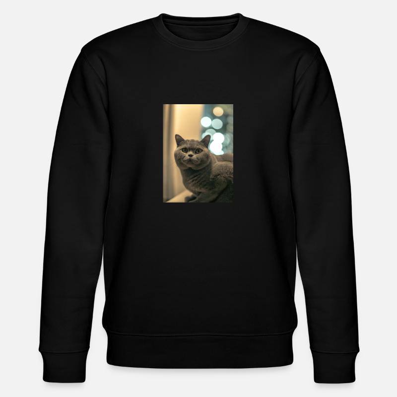 Britische Kurzhaarkatze - Stanley/Stella Unisex Bio-Sweatshirt CHANGER  - Schwarz