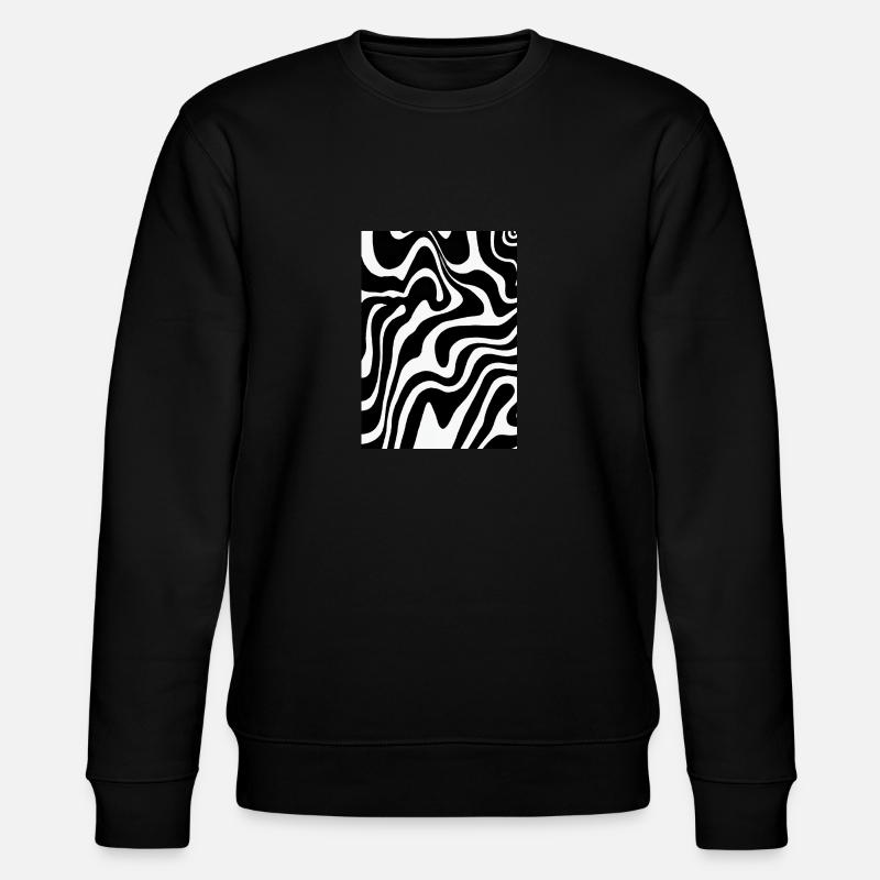 Abstrakte Flüssigkeitswirbel - Stanley/Stella Unisex Bio-Sweatshirt CHANGER  - Schwarz