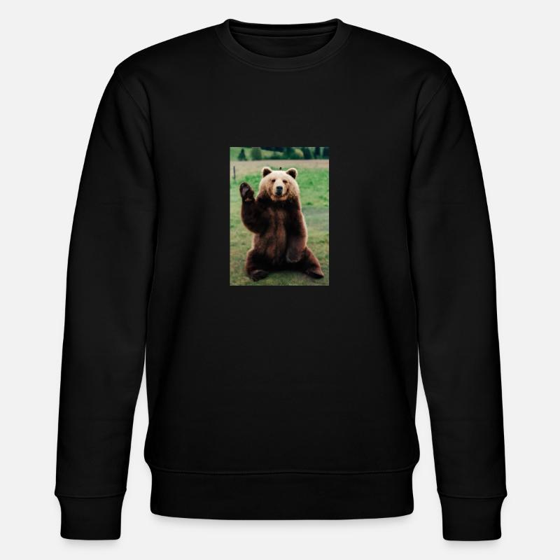 Niedlicher Hallo-Bär - Stanley/Stella Unisex Bio-Sweatshirt CHANGER  - Schwarz