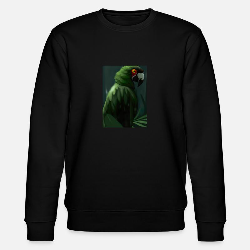 Grüner Dschungelvogel - Stanley/Stella Unisex Bio-Sweatshirt CHANGER  - Schwarz