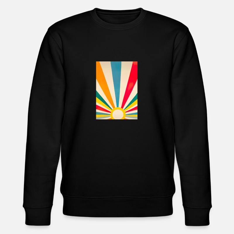 Minimalistische Sonne - Stanley/Stella Unisex Bio-Sweatshirt CHANGER  - Schwarz
