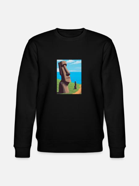 Monumentale Moai-Statuen - Stanley/Stella Unisex Bio-Sweatshirt CHANGER - Schwarz