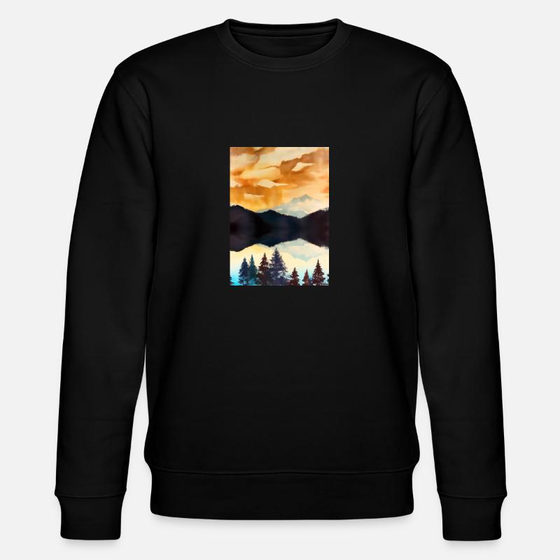 Waldmalerei - Stanley/Stella Unisex Bio-Sweatshirt CHANGER  - Schwarz
