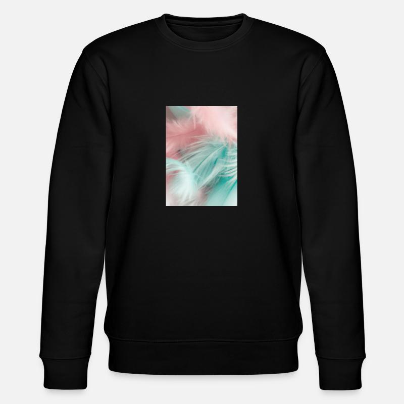 Pastellfarbene Federn - Stanley/Stella Unisex Bio-Sweatshirt CHANGER  - Schwarz