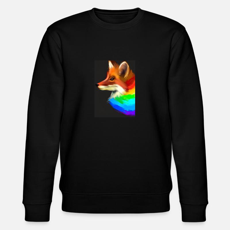 Regenbogenfuchs - Stanley/Stella Unisex Bio-Sweatshirt CHANGER  - Schwarz