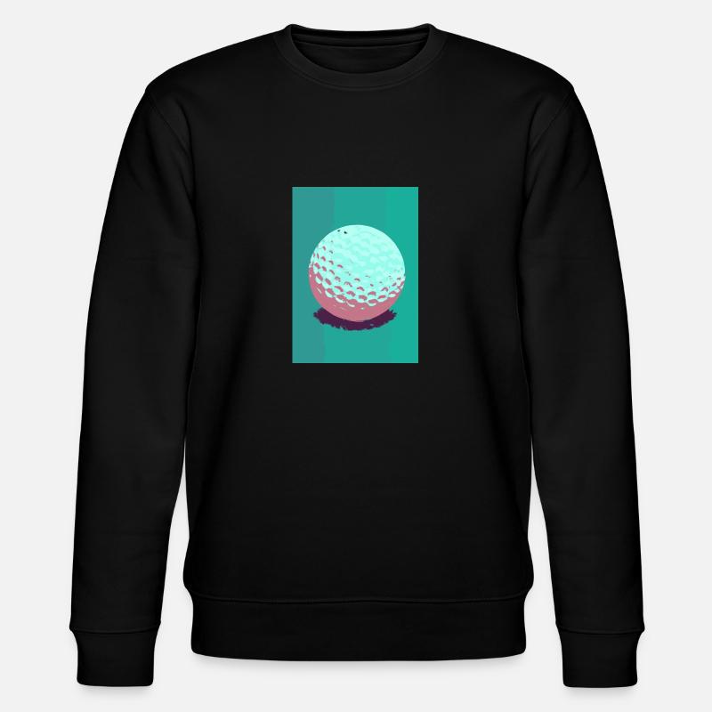 Retro-Golfball - Stanley/Stella Unisex Bio-Sweatshirt CHANGER  - Schwarz