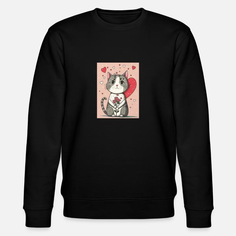 Cute Cat 2023 - Stanley/Stella Unisex Bio-Sweatshirt CHANGER  - Schwarz