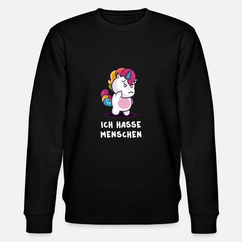 I HATE PEOPLE - Stanley/Stella CHANGER Unisex Organic Sweatshirt - black